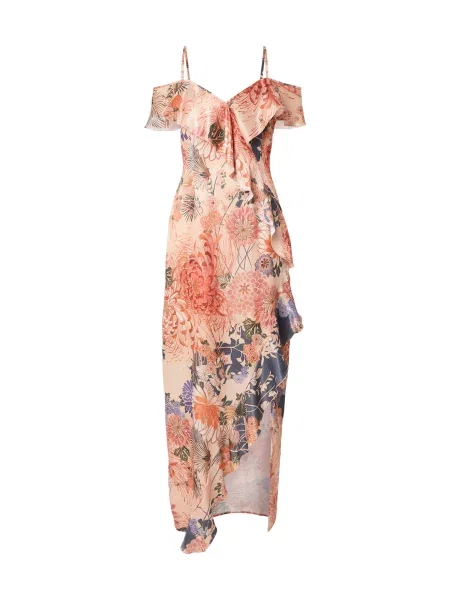 GUESS Poletna obleka vijolično modra / oranžna / marelica / pastelno rdeča