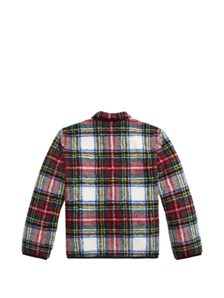 Tricou polo Polo Ralph Lauren cu glugă cu blană cu broderie roșu