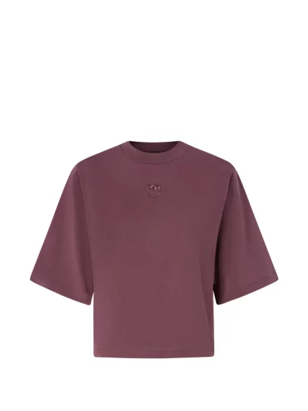 Mânecă largă tricou Pinko cu autograf violet