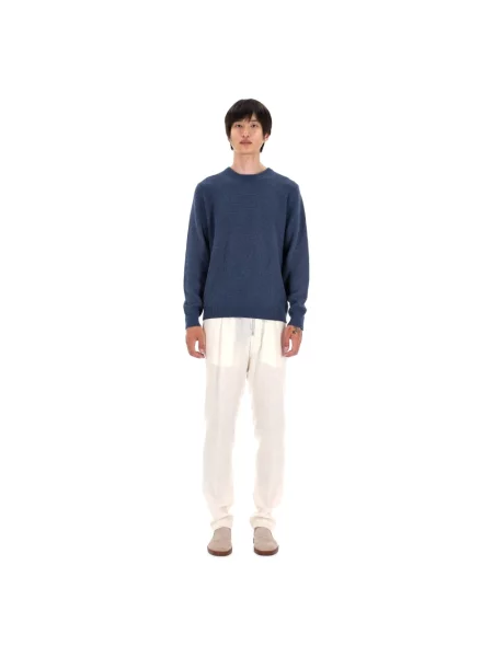 Dzianinowy sweter Roberto Collina niebieski