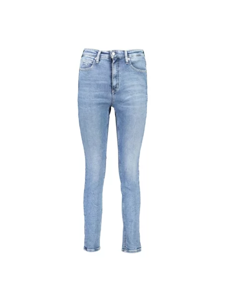 Skinny jeansy skinny Calvin Klein Jeans niebieskie
