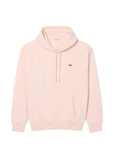 Флийс суичър с качулка Lacoste розово