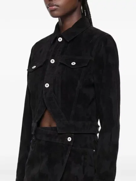 Περικομμένο τζιν μπουφάν Karl Lagerfeld Jeans μαύρο