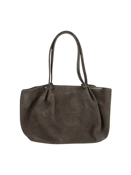 Shopperka Weekend Max Mara zamszowa szara