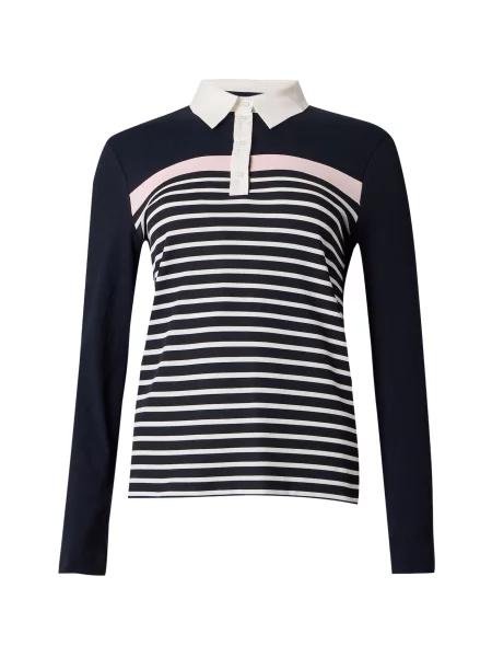 Marc Cain Tricou albastru închis alb