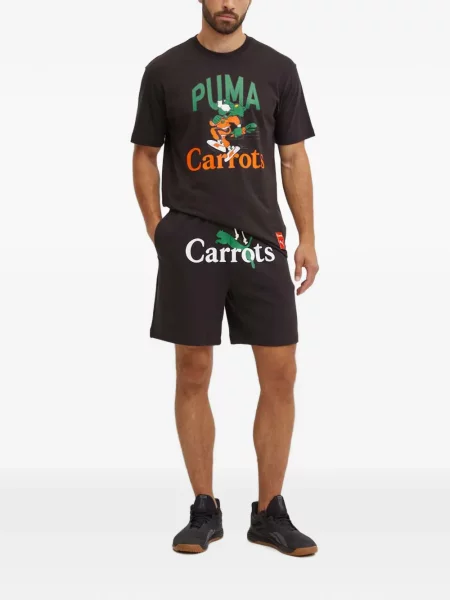 Pantaloni scurți Puma cu imagine negru