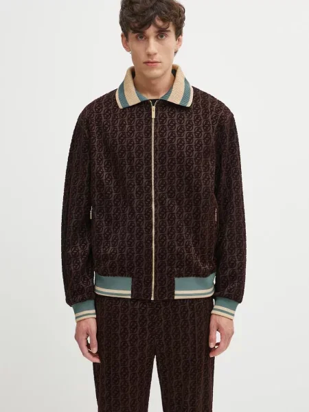 Dukserica Drôle de Monsieur La Veste SurvÍtement Monogramme s uzorkom smeđa