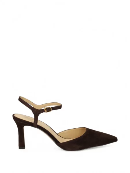 Geantă Michael Michael Kors din piele de căprioară slingback maro