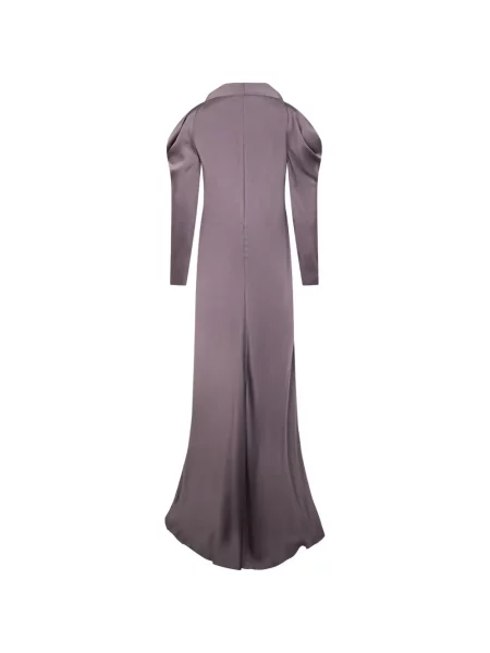 Rochie maxi Alberta Ferretti drapată violet