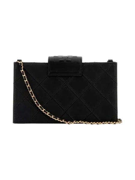 Tory Burch torebka skórzana Fleming czarny
