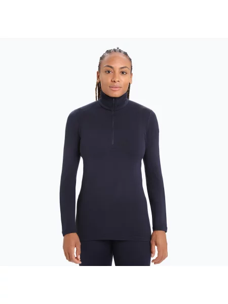 Termo mikina icebreaker Tech LS Half midnight navy tmavě modrá