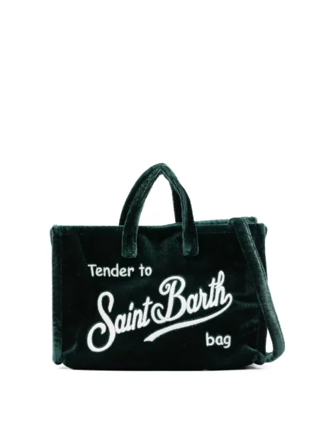 Geantă Mc2 Saint Barth cu broderie verde