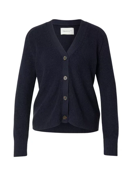 GANT Geacă tricotată închis albastru