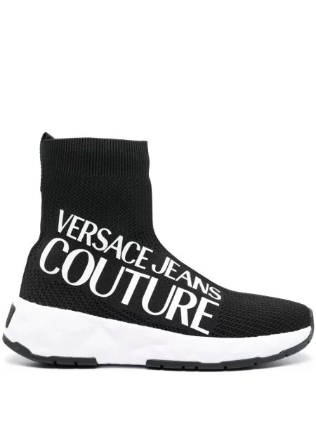 Sneakerși Versace Jeans Couture cu imagine negru