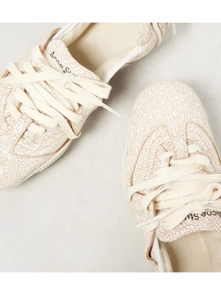 Sneakerși Acne Studios din piele alb