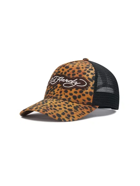 Ed Hardy Șapcă maro / negru alb