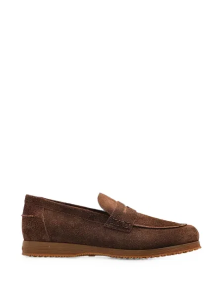 Pantofi loafer Hogan din piele de căprioară maro