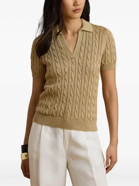 Scurt tricou Lauren Ralph Lauren tricotate