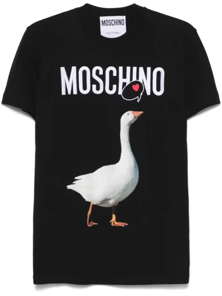 Tricou Moschino cu broderie negru