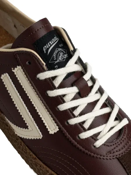 Sneakerși Puraai cu dungi maro