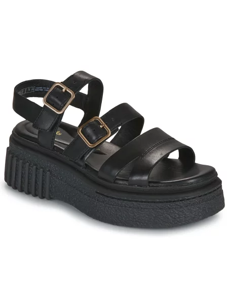 Sandále Clarks s remienkami čierna