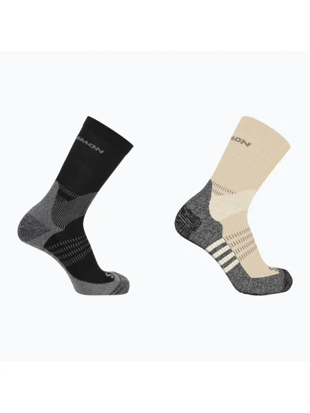Olcsóbban. Trekking zokni Salomon X Ultra Access Crew 2 pary bleached sand/black. Méret: EU fekete