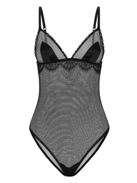 Body Dolce & Gabbana transparente din dantelă negru