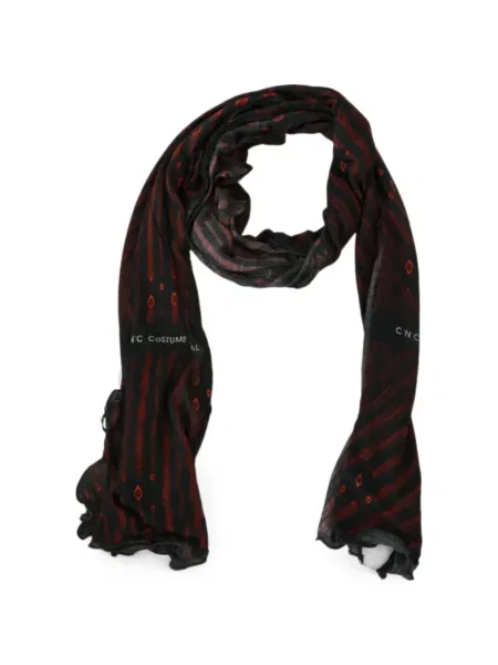 Fular Costume National cu dungi cu imagine negru