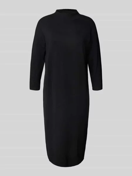 Comma Sukienka Z Dzianiny schwarz czarna