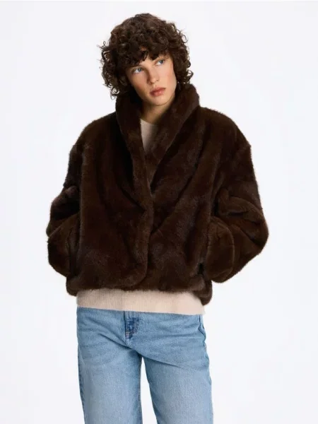 Reserved LADIES` OUTER JACKET maro-închis maro