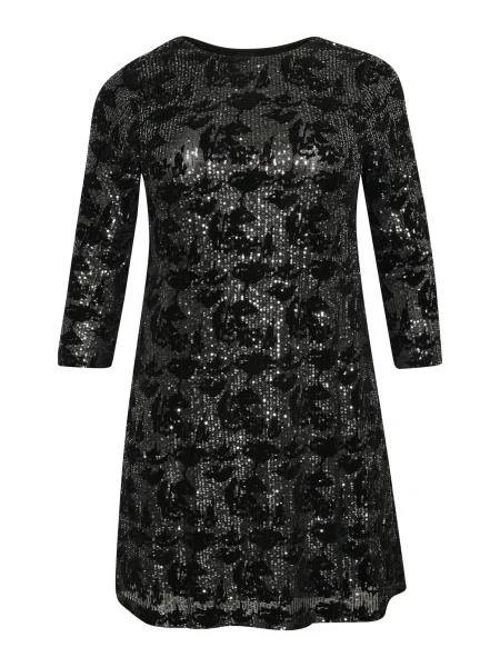 KAFFE CURVE Haljina Brit / srebro crna