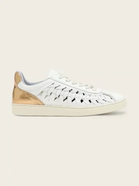 AllSaints Velma Woven Sneaker tenisice za žene od kože bijela