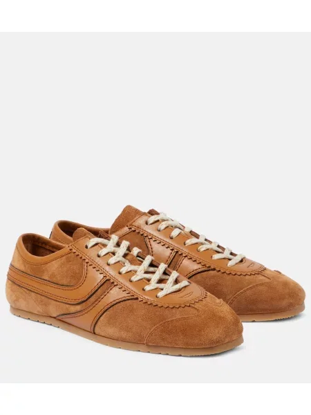 Sneakerși Dries Van Noten din piele de căprioară