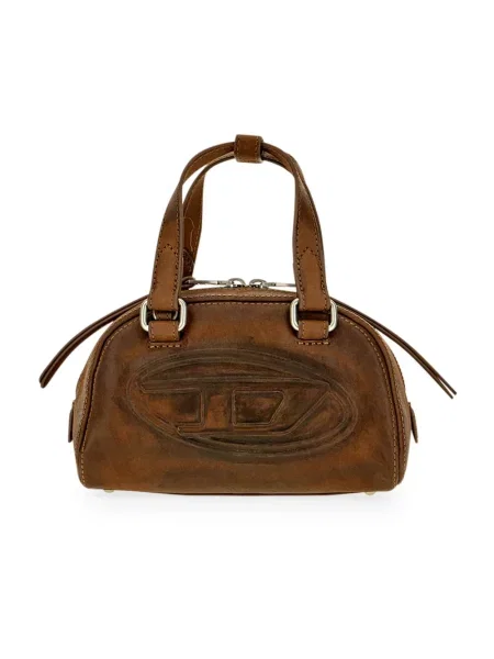 Torebka crossbody Diesel skórzana brązowa