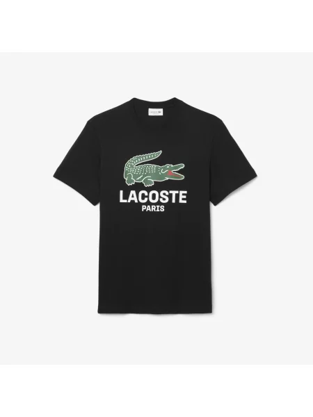 Lacoste T-Shirt Z Nadrukiem brązowy