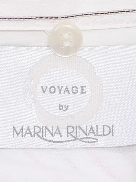 Kołnierzykowy koszula Marina Rinaldi w paski biała