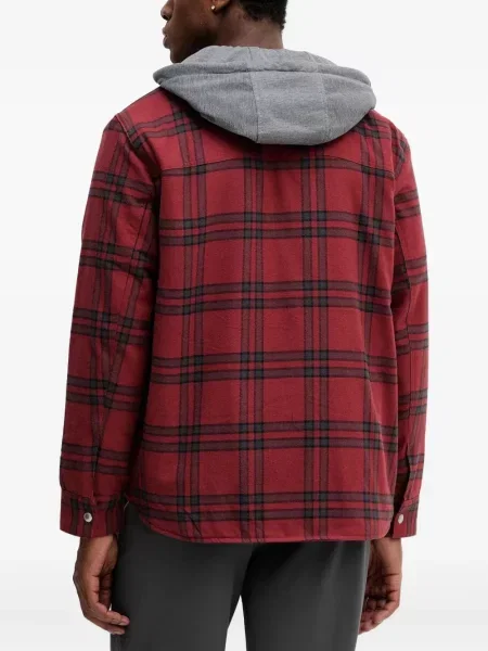 Pakowny kowbojska kurtka puchowa Levi's flanelowa niebieska