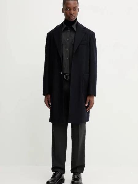 BARENA VENEZIA palton de lână Capospalla Baron bleumarin