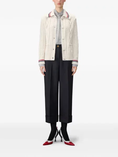 Cămașă Thom Browne din satin gri