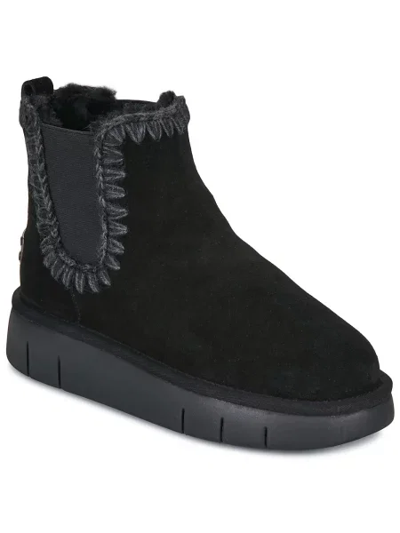 Boty Mou BOUNCE CHELSEA BOOT IN SUEDE černé