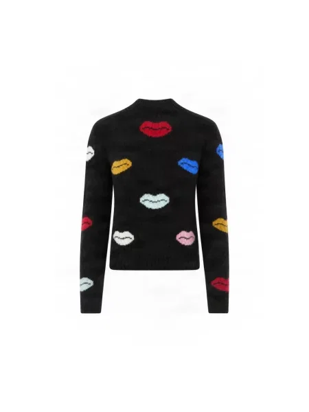 Sweter Fiorucci wełniany z okrągłym dekoltem