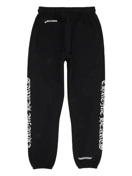 Pantaloni Chrome Hearts cu imagine cu motiv cu inimi negru