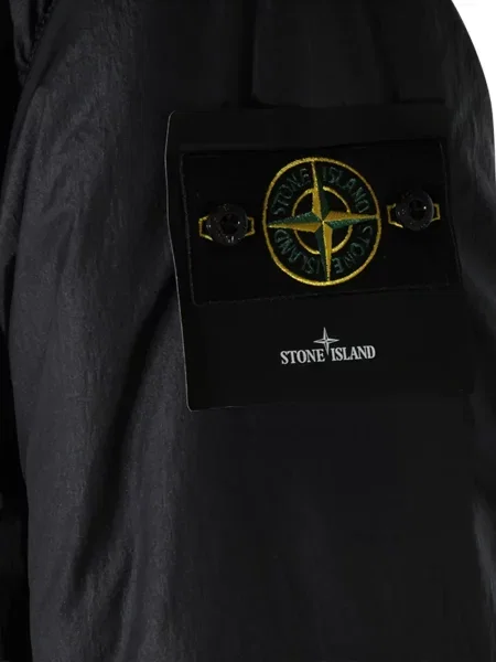 Geacă Stone Island cu glugă cu strasuri albastru