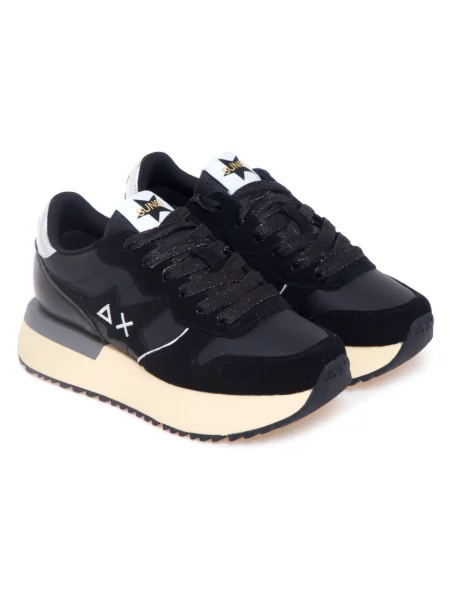 Sneakersy Sun68 skórzane czarne