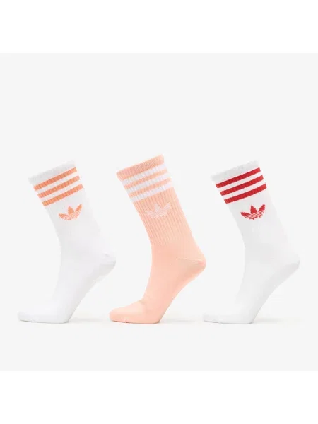 Prugaste čarape Adidas Originals bijela