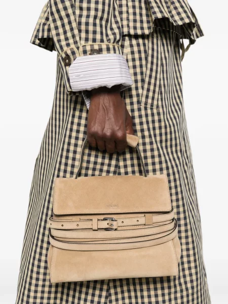 Szarvasbőr csatos shopper táska Moschino