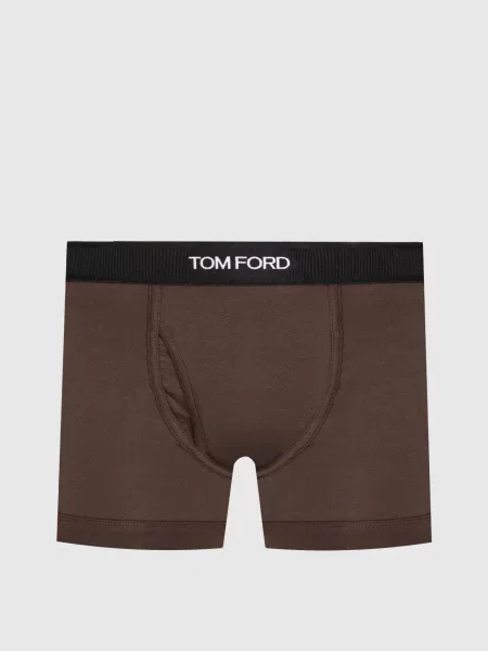 Труси-боксери кольору з візерунком логотипа Tom Ford коричневого