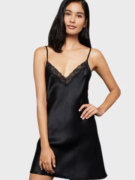 Шовкова нічна сорочка Etam чорна