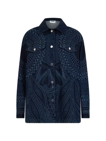 Geacă de blugi Alberta Ferretti din jacard albastru