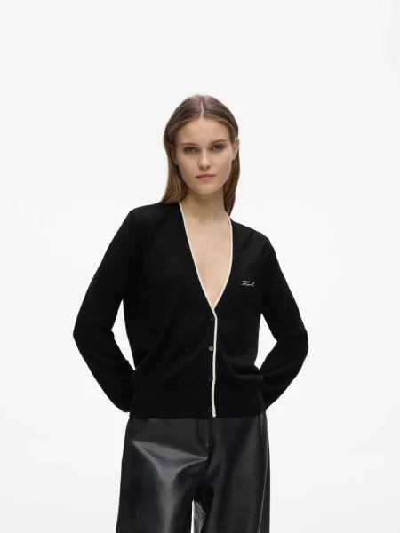 Karl Lagerfeld Geacă tricotată negru